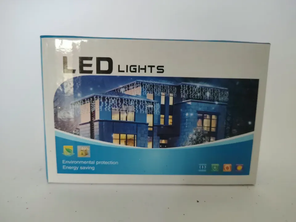 Cortina de luces tipo lluvia, 3 m × 70 cm · 96 LED · luz cálida