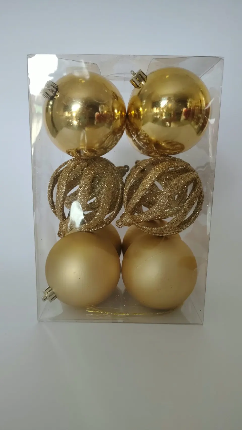 Bolas doradas, 8 cm · caja × 12