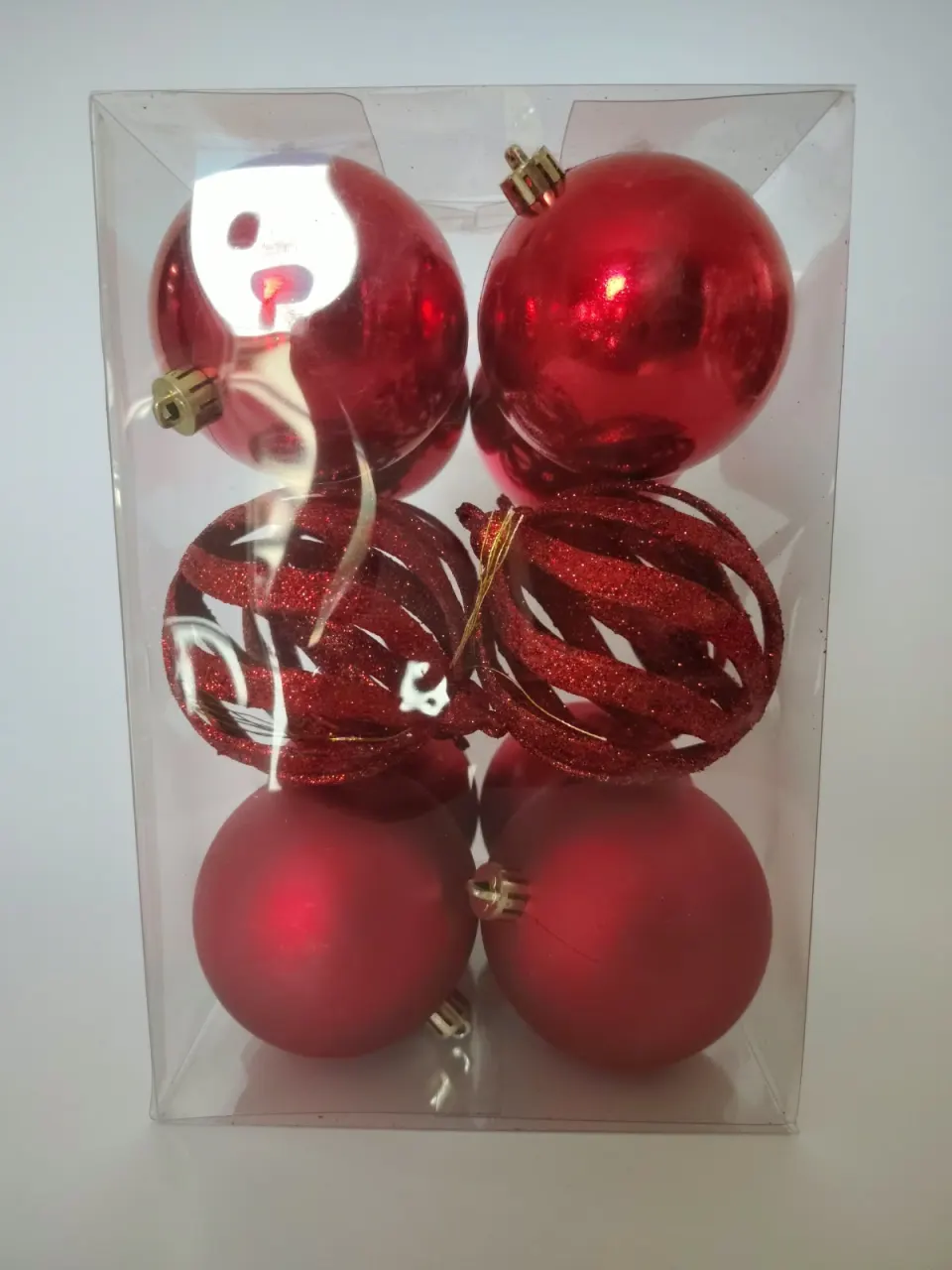 Bolas rojas, 8 cm · caja × 12